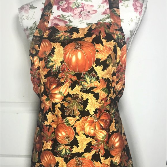 Harvest Pumpkins Halloween or Autumn Colorful APRON Women's Kitchen Apron - Picture 1 of 3